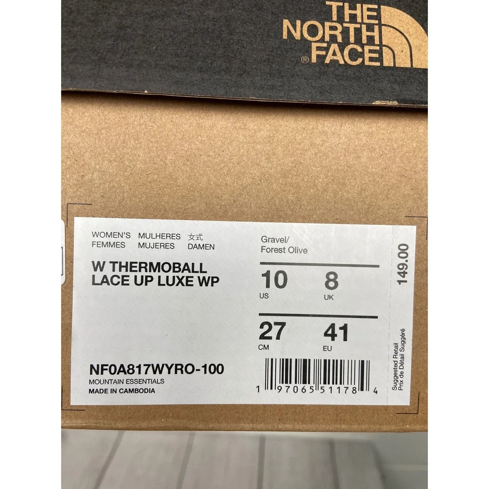 The North Face Thermoball Lace Up Luxe WP Winter Boots Waterproof Women's‎ 10